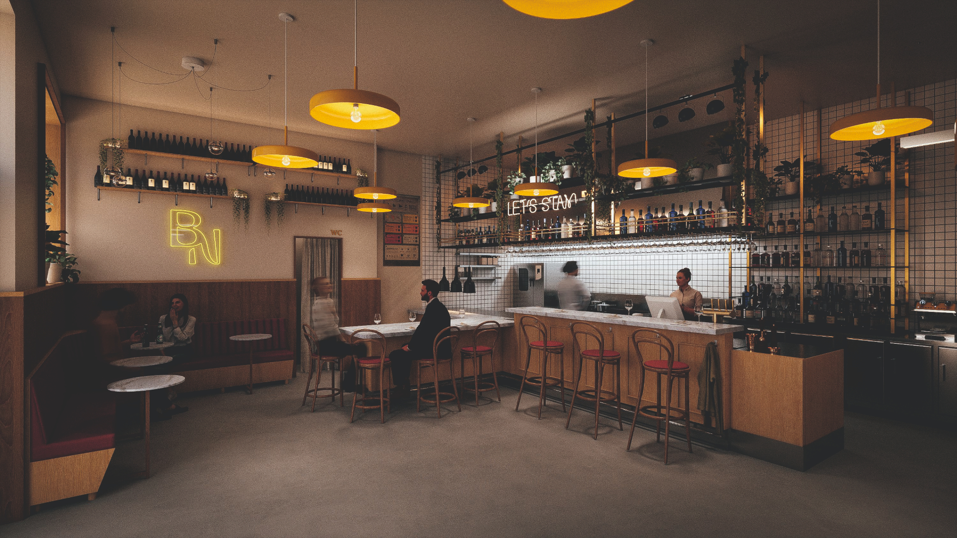 Bistro Nykvarns matsal och bar